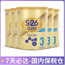 【12月大促】【7天必达】【保税仓包邮】【新旧包装混发】Wyeth 惠氏 S26金装奶粉3段 900克x6罐/箱（1岁+）【收件人身份证必须上传】【新疆、西藏、内蒙古、青海、宁夏、海南、甘肃，需加收运费】